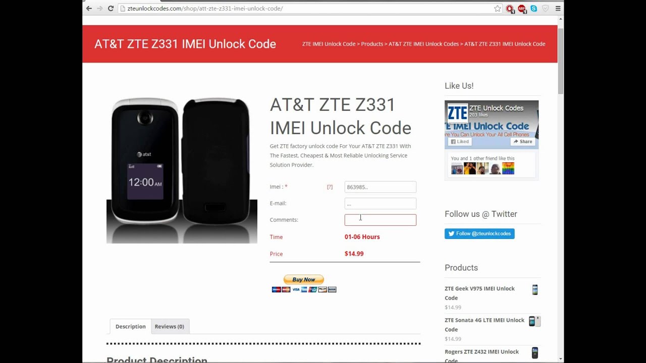 At&t Zte Z812 Free Unlock Code