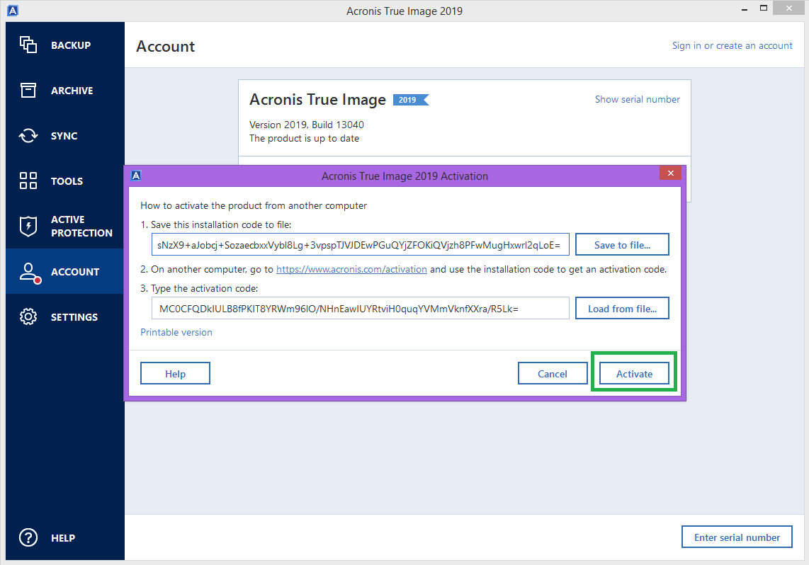 Acronis Activation Code Free